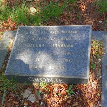 CRONJE Jacoba Johanna 1904-1982