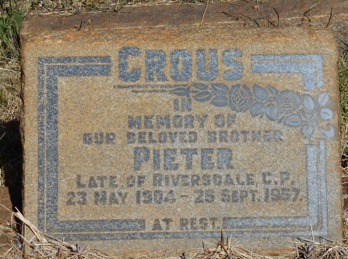 CROUS Pieter 1904-1957