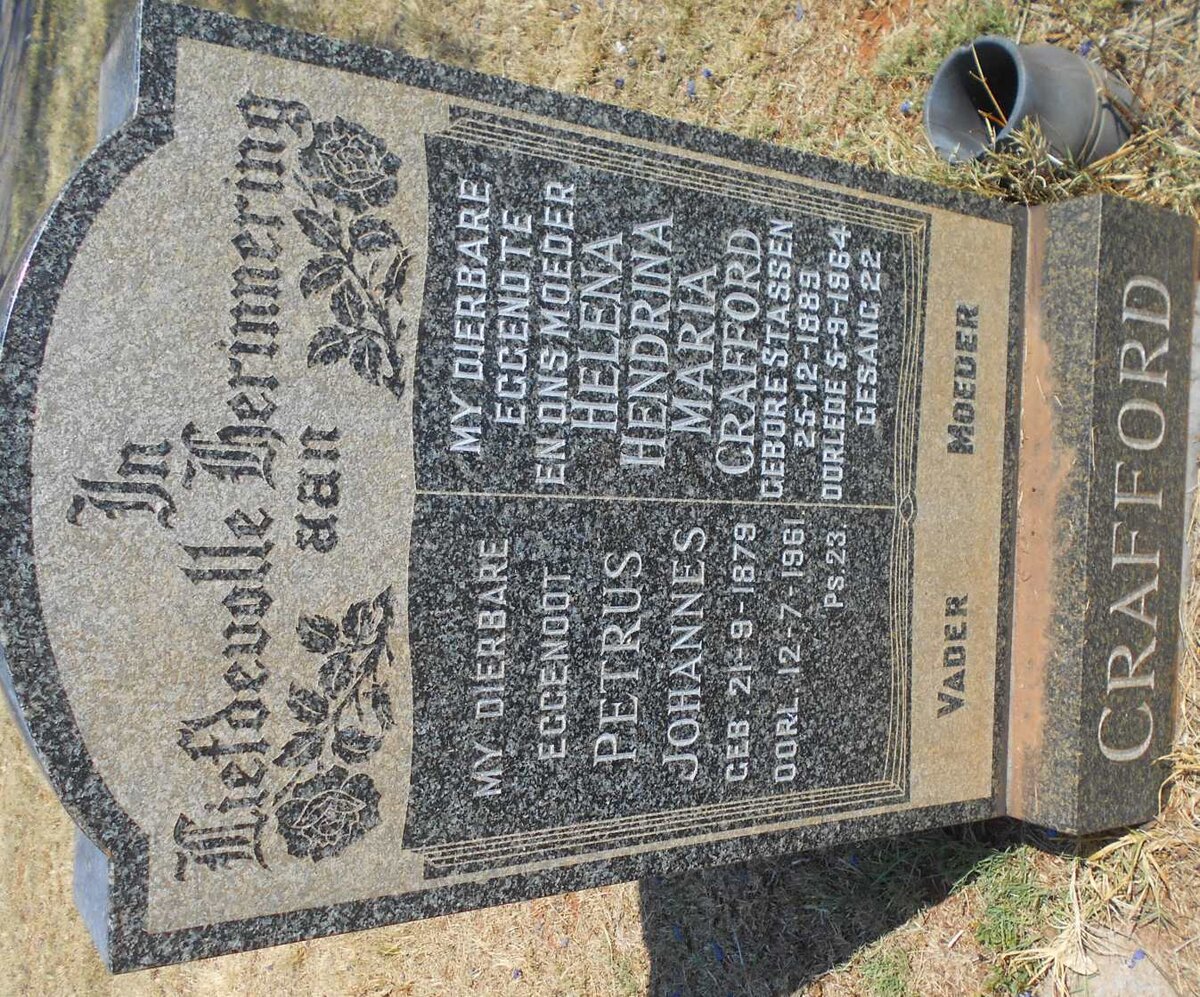 CRAFFORD Petrus Johannes 1879-1961 &amp; Helena Hendrina Maria STASSEN 1889-1964