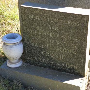 CRONJE Barend Jacobus 1903-1970