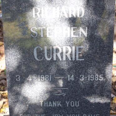 CURRIE Richard Stephen 1981-1985