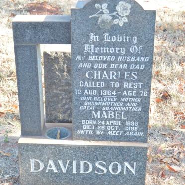 DAVIDSON Charles -1964 &amp; Mabel 1899-1998