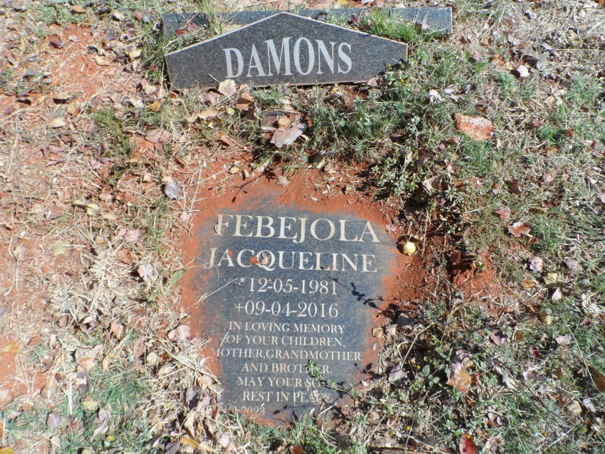 DAMONS Febejola Jacqueline 1981-2016