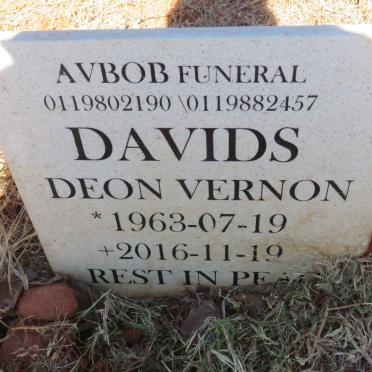 DAVIDS Deon Vernon 1963-2016