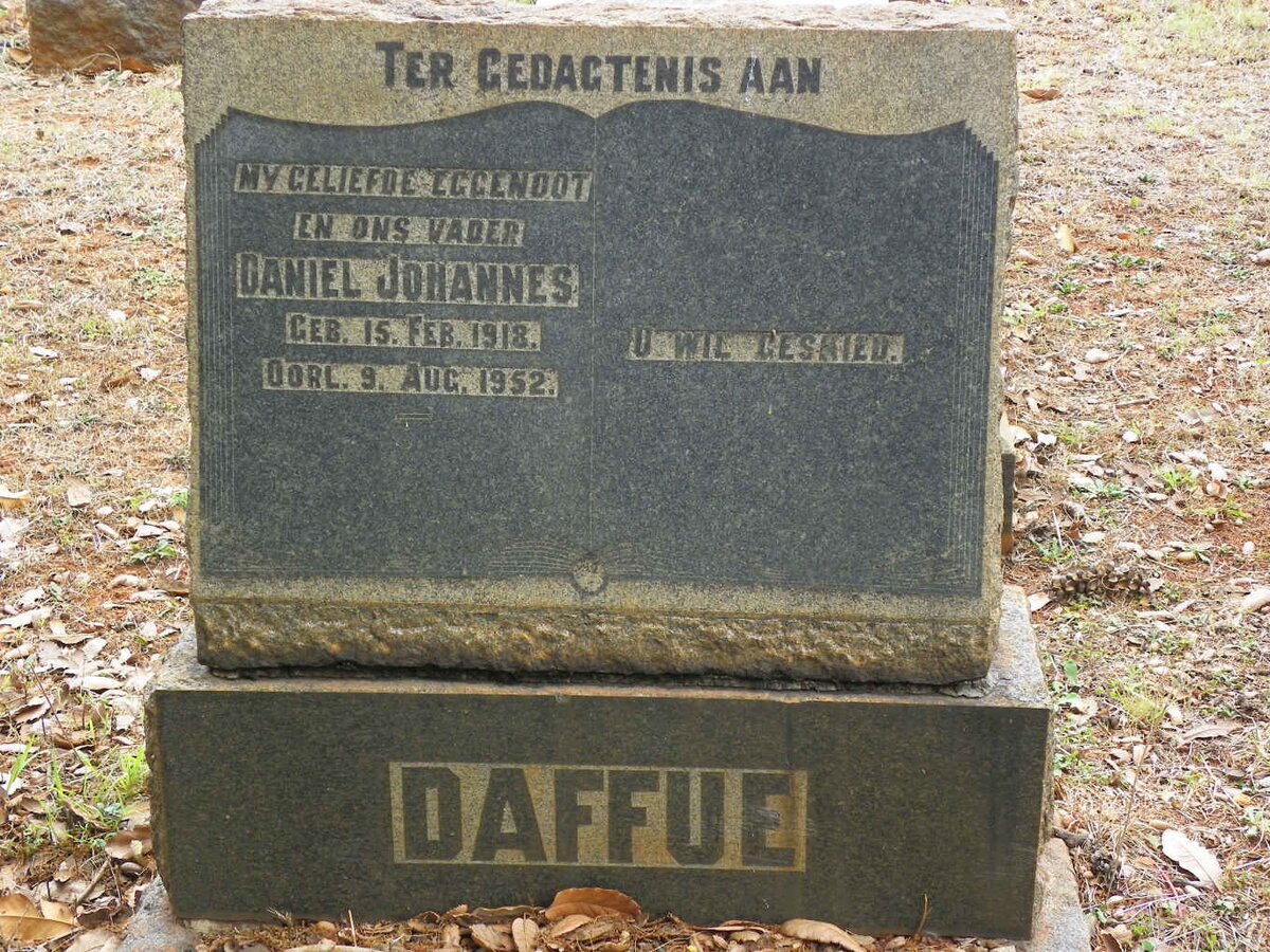 DAFFUE Daniel Johannes 1918-1952