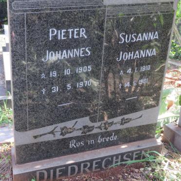 DIEDRECHSEN Pieter Johannes 1905-1970 &amp; Johanna Susanna 1910-1981