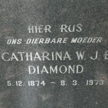 DIAMOND Catharina W.J.E. 1874-1973