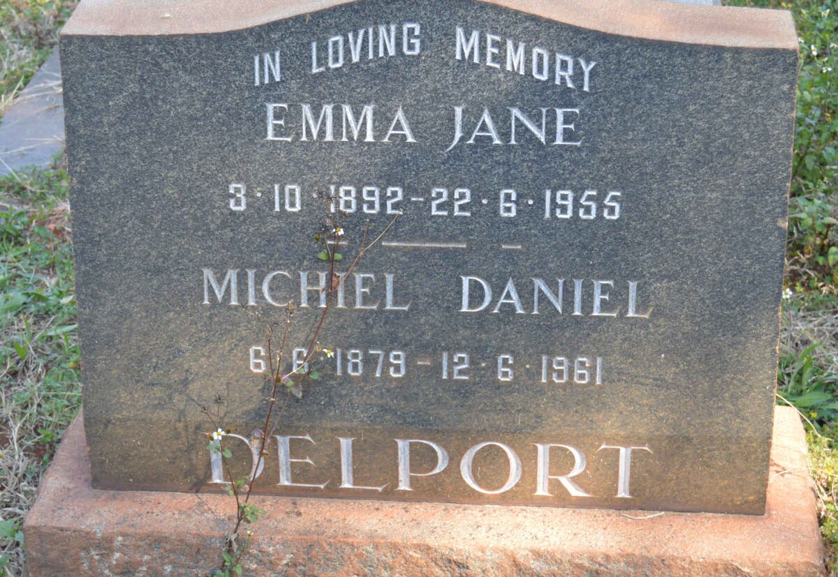 DELPORT Michiel Daniel 1879-1961 &amp; Emma Jane 1892-1955