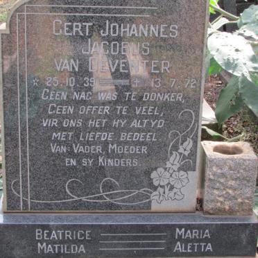 DEVENTER Gert Johannes Jacobus, van 1939-1972