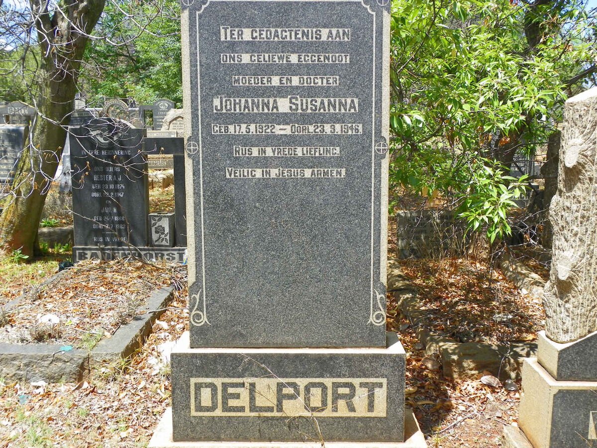 DELPORT Johanna Susanna 1922-1946