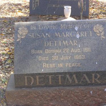 DETTMAR Susan Margaret nee BOTHMA 1911-1953