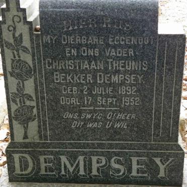 DEMPSEY Christiaan Theunis Bekker 1892-1952 &amp; Maria Elizabeth OOSTHUIZEN 1896-1966