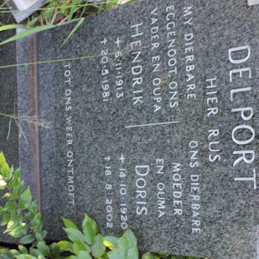DELPORT Hendrik 1913-1981 &amp; Doris 1920-2002