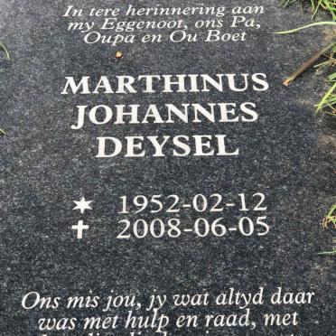 DEYSEL Marthinus Johannes 1952-2008