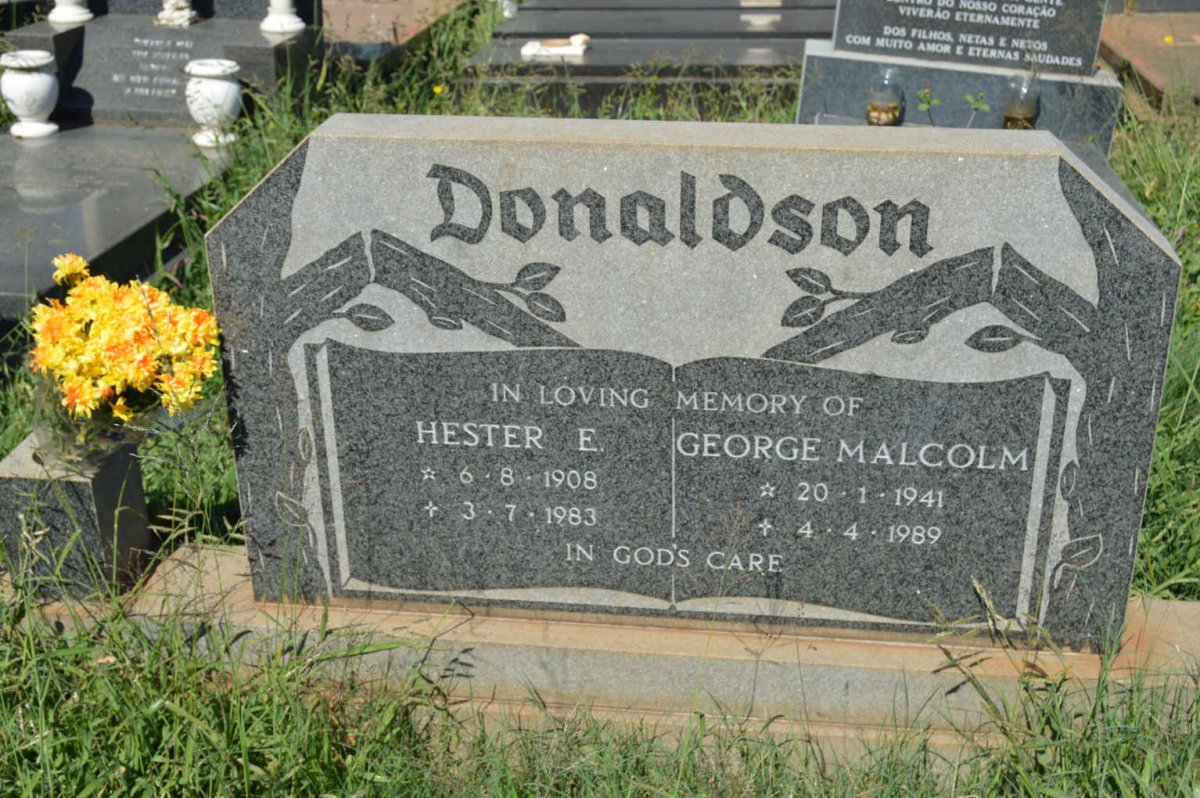 DONALDSON George Malcolm 1941-1989 &amp; Hester E. 1908-1983
