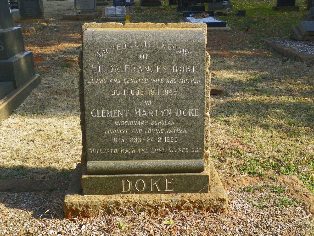 DOKE Clement Martyn 1893-1980 &amp; Hilda Frances 1893-1948