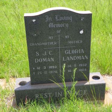 DOMAN S.J.C. 1893-1978 :: LANDMAN Gloria 1932-1984