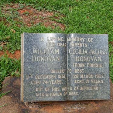 DONOVAN William -1951 &amp; Cecilia Jacoba FOUCHE -1952