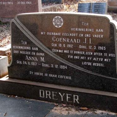 DREYER Coenraad J.L. 1912-1965 &amp; Anna M. 1917-1994