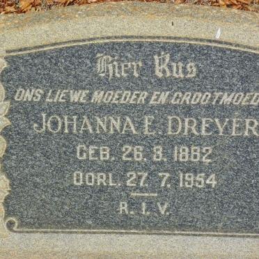 DREYER Johanna E. 1882-1954