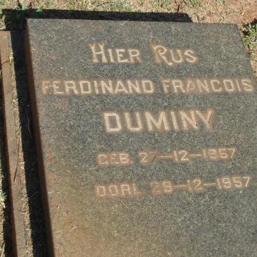DUMINY Ferdinand Francois 1957-1957