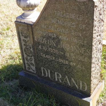 DURAND Gideon Johannes 1936-1966