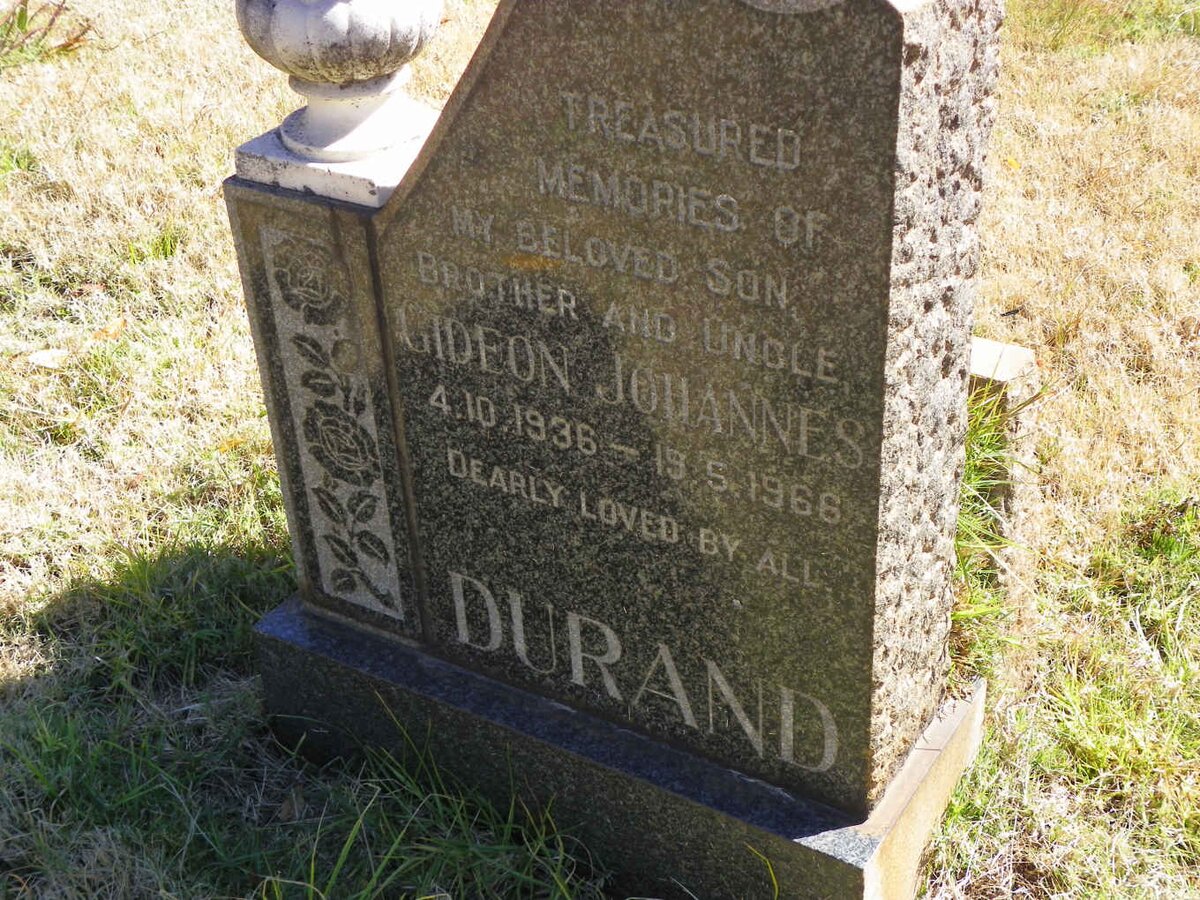 DURAND Gideon Johannes 1936-1966