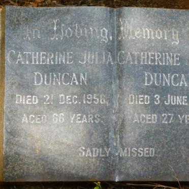 DUNCAN Catherine Julia -1956 :: DUNCAN Catherine Janet -1956