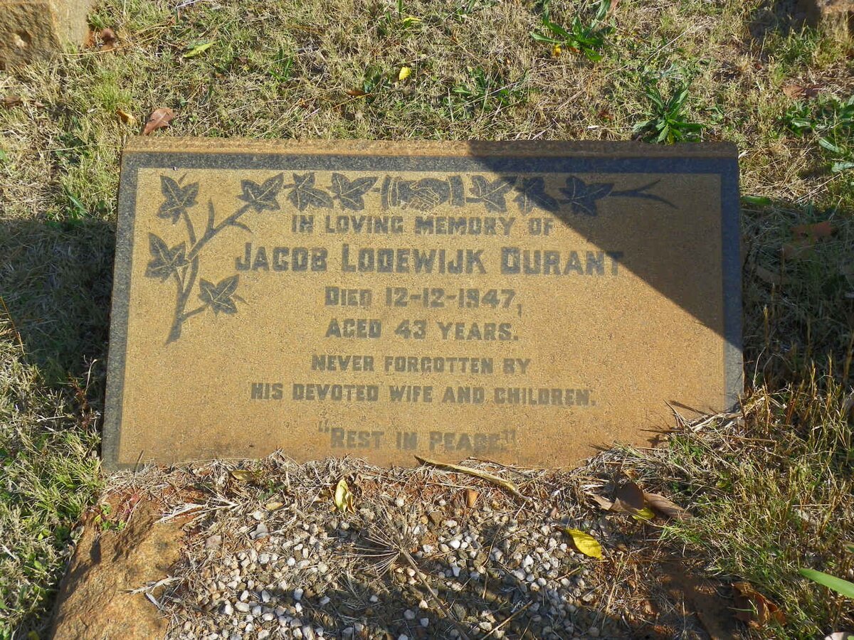 DURANT Jacob Lodewijk -1947