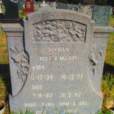 DYKMAN Mike 1936-1983 &amp; Mickey 1937-1992