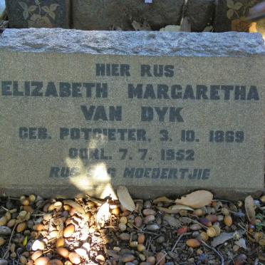 DYK Elizabeth Margaretha, van nee POTGIETER 1869-1952