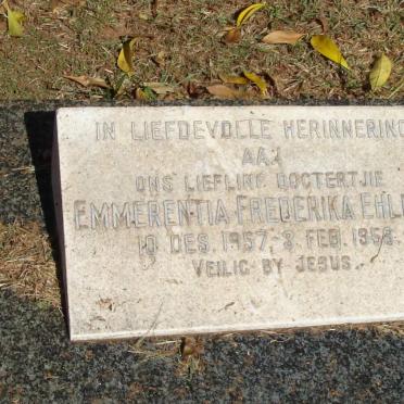 EHLERS Emmerentia Frederika 1957-1958