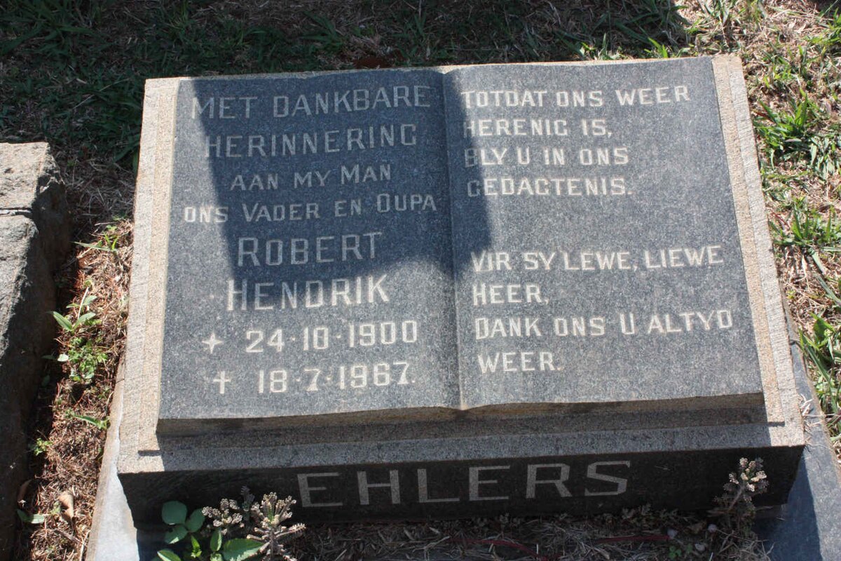 EHLERS Robert Hendrik 1900-1967