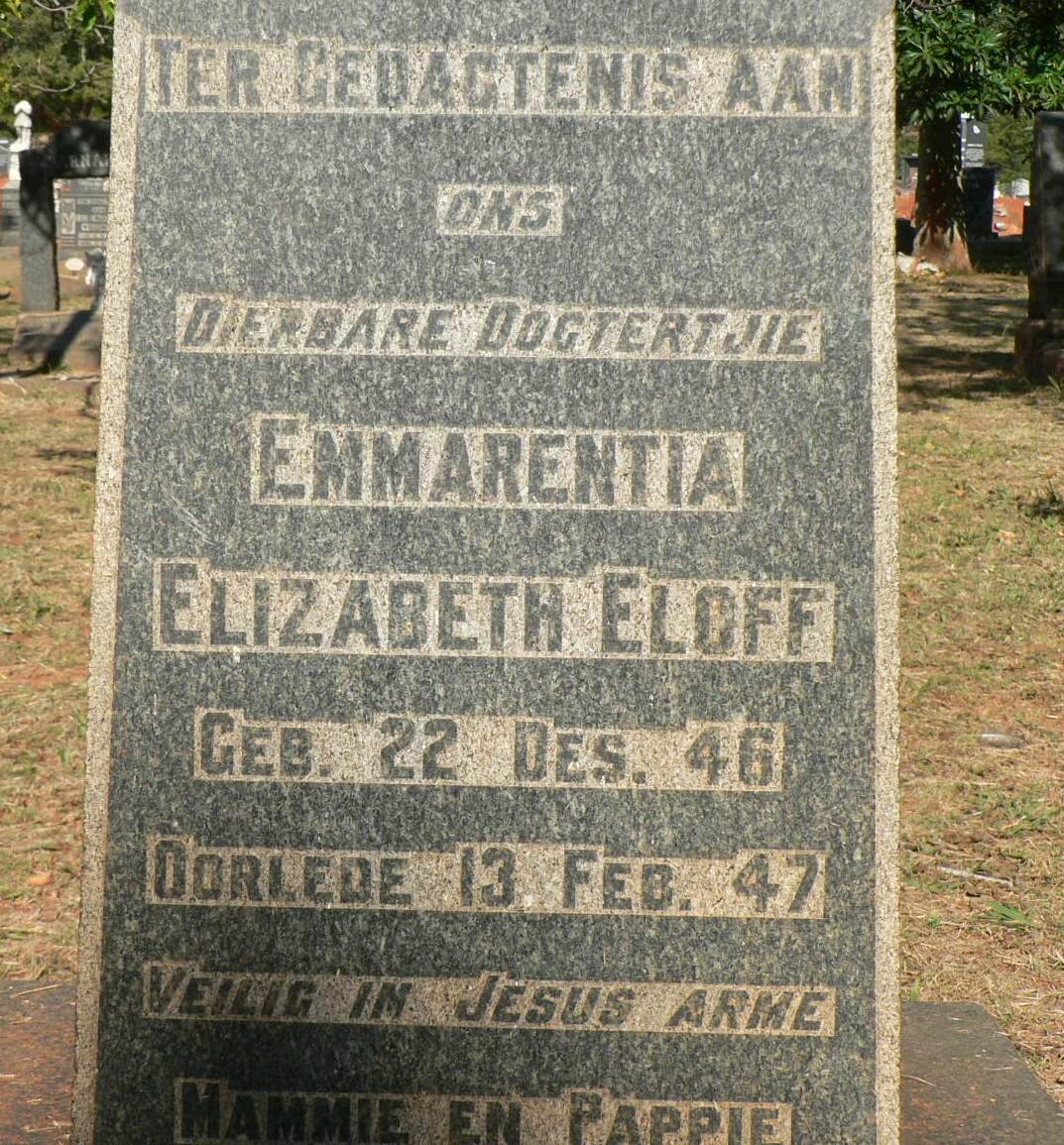 ELOFF Emmarentia Elizabeth 1946-1947