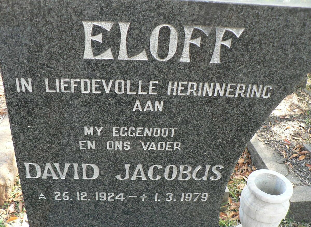 ELOFF David Jacobus 1924-1979
