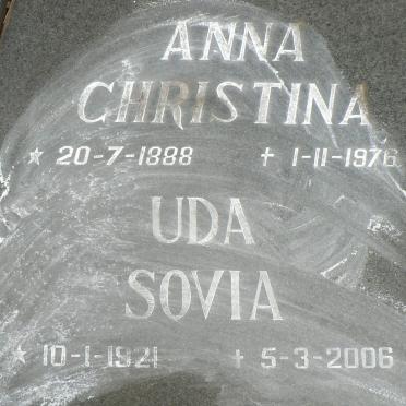 ELLIS Anna Christina 1888-1976 :: ? Uda Sovia 1921-2006