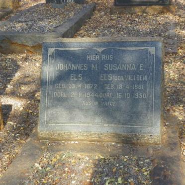 ELS Johannes M. 1872-1944 &amp; Susanna E. VILLOEN 1881-1950