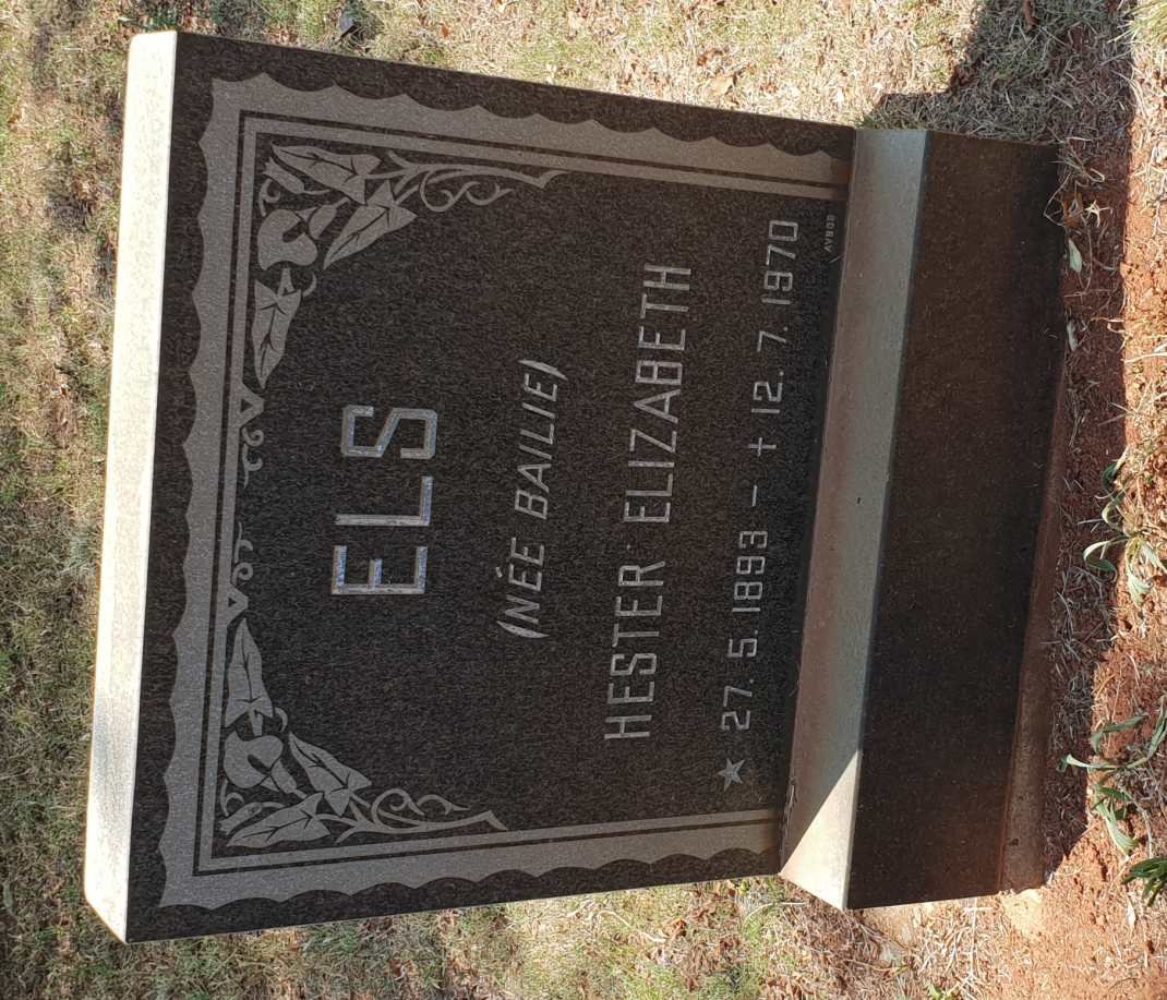 ELS Hester Elizabeth nee BAILIE 1893-1970