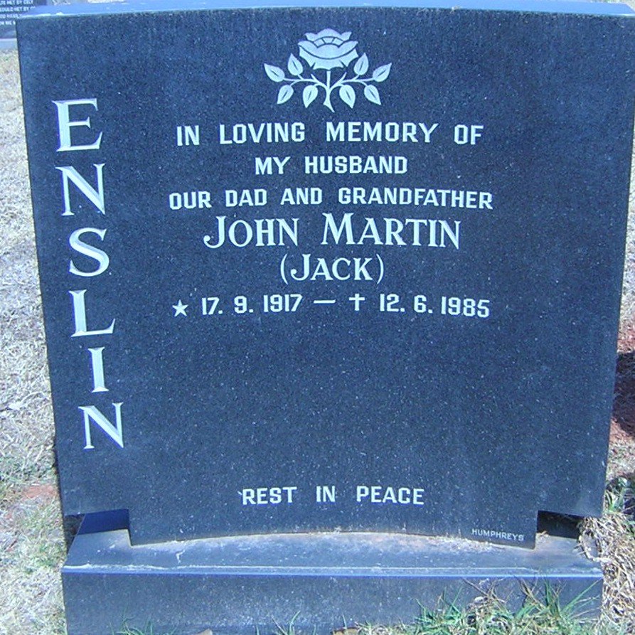 ENSLIN John Martin 1917-1985