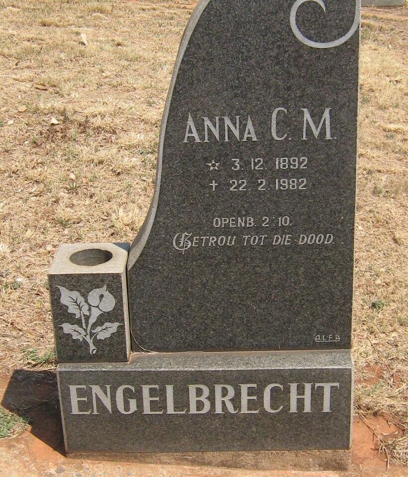 ENGELBRECHT Anna C.M. 1892-1982