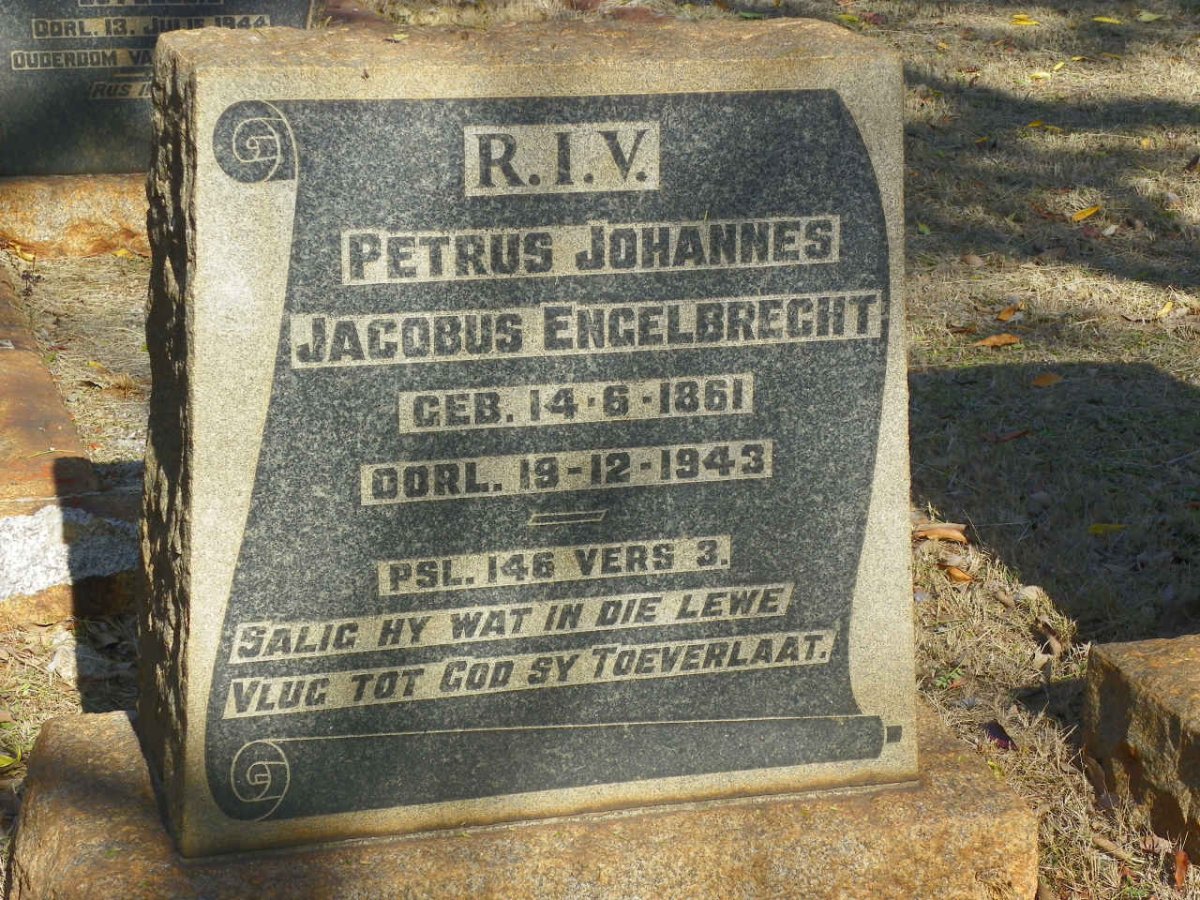 ENGELBRECHT Petrus Johannes Jacobus 1861-1943