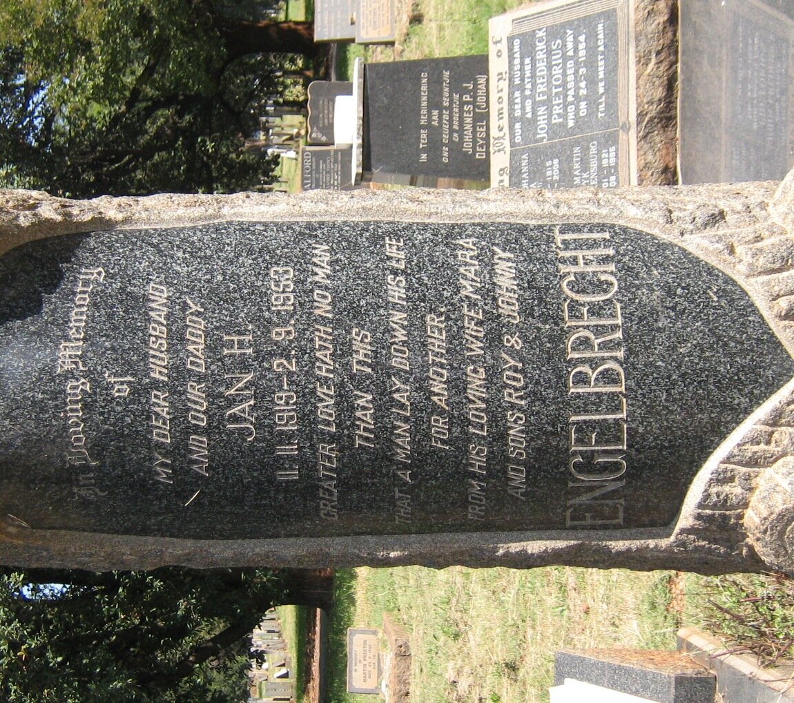 ENGELBRECHT Jan H. 1919-1953 :: ENGELBRECHT John 1948-2015