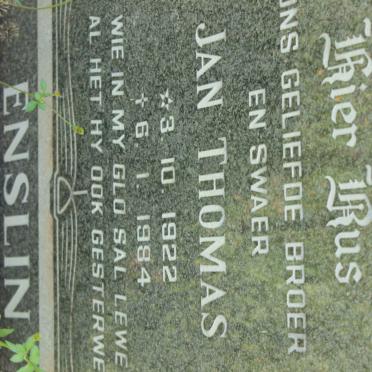 ENSLIN Jan Thomas 1922-1984