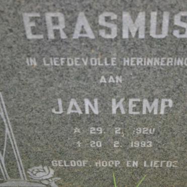 ERASMUS Jan Kemp 1920-1993