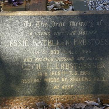 ERBSTOESSER Cecil E. 1908-1963 &amp; Jessie Kathleen 1909-1956