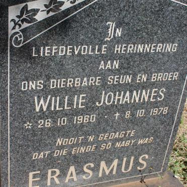 ERASMUS Willie Johannes 1960-1978