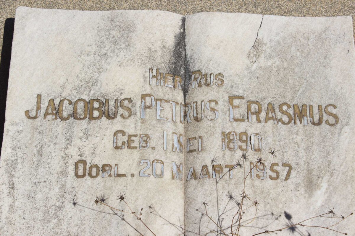 ERASMUS Jacobus Petrus 1890-1957