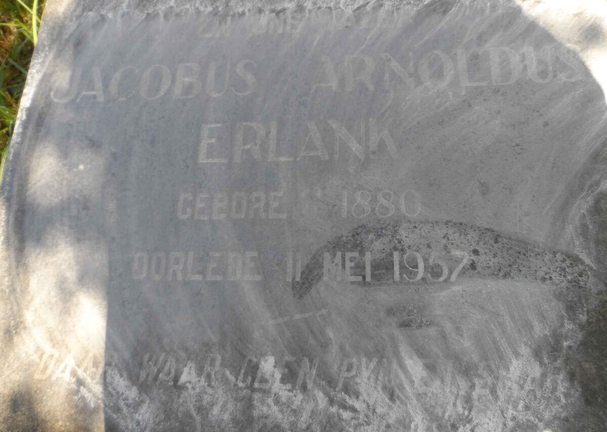 ERLANK Jacobus Arnoldus 1880-1957 &amp; Magdalena Elizabeth DE KLERK 1887-1972