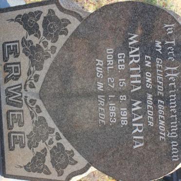 ERWEE Martha Maria 1918-1963