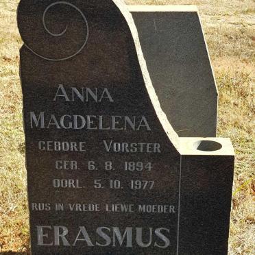 ERASMUS Anna Magdalene nee VORSTER 1894-1977